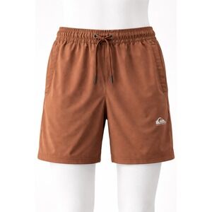 Quiksilver DryFlight Shorts Mens Medium Brown Rust Athletic Casual Walk Shorts
